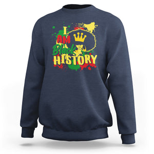 I Am Black History Sweatshirt African American Pride Black DNA Queen TS02 Navy Printyourwear