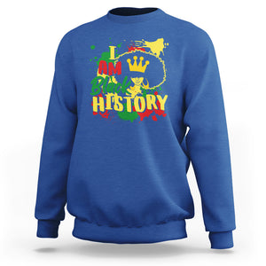 I Am Black History Sweatshirt African American Pride Black DNA Queen TS02 Royal Blue Printyourwear