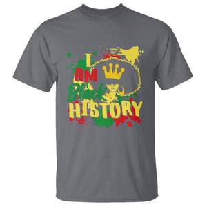 I Am Black History T Shirt African American Pride Black DNA Queen TS02 Charcoal Printyourwear