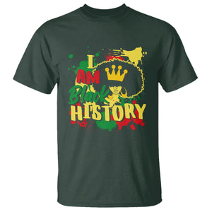 I Am Black History T Shirt African American Pride Black DNA Queen TS02 Dark Forest Green Printyourwear