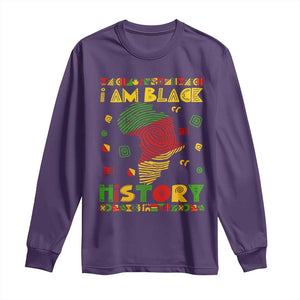 I Am Black History Long Sleeve Shirt African American Pride Kente TS02 Purple Print Your Wear