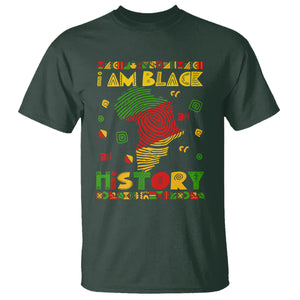 I Am Black History T Shirt African American Pride Black DNA TS02 Dark Forest Green Printyourwear