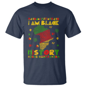 I Am Black History T Shirt African American Pride Black DNA TS02 Navy Printyourwear