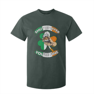 Funny St Patricks Day T Shirt For Kid Shut Up Liver You're Fine Drinking Team Squad TS02 Dark Forest Green Print Your Wear