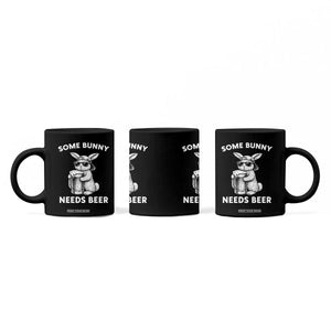 Some Bunny Needs Beer Funny Easter Drinking Humor Coffee Mug Cool Rabbit with Sunglasses Graphic Gift TS02 Print Your Wear