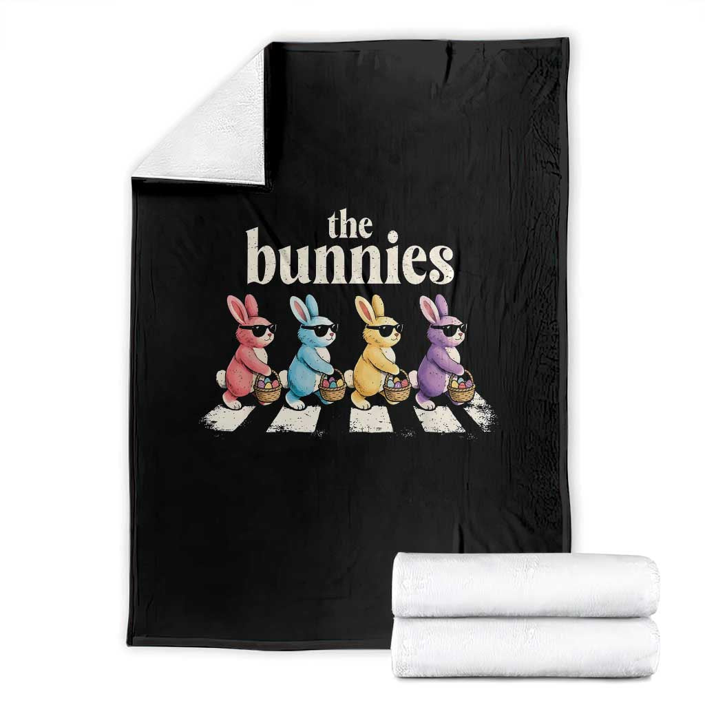 The Bunnies Parody Crossing Rabbits Graphic Throw Blanket Funny Easter Pop Culture Style Cute Bunny Gift TS02 Black Print Your Wear