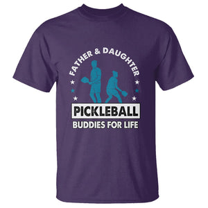 Pickleball Dad T Shirt Father And Daughter Pickleball Buddies For Life TS02 Purple Print Your Wear