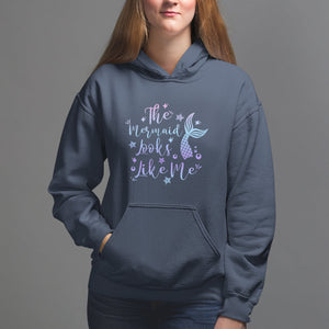 Funny Mythical The Mermaid Looks Like Me Hoodie TS02 Navy Printyourwear