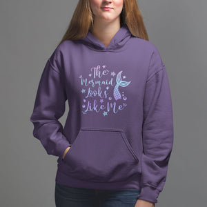 Funny Mythical The Mermaid Looks Like Me Hoodie TS02 Purple Printyourwear