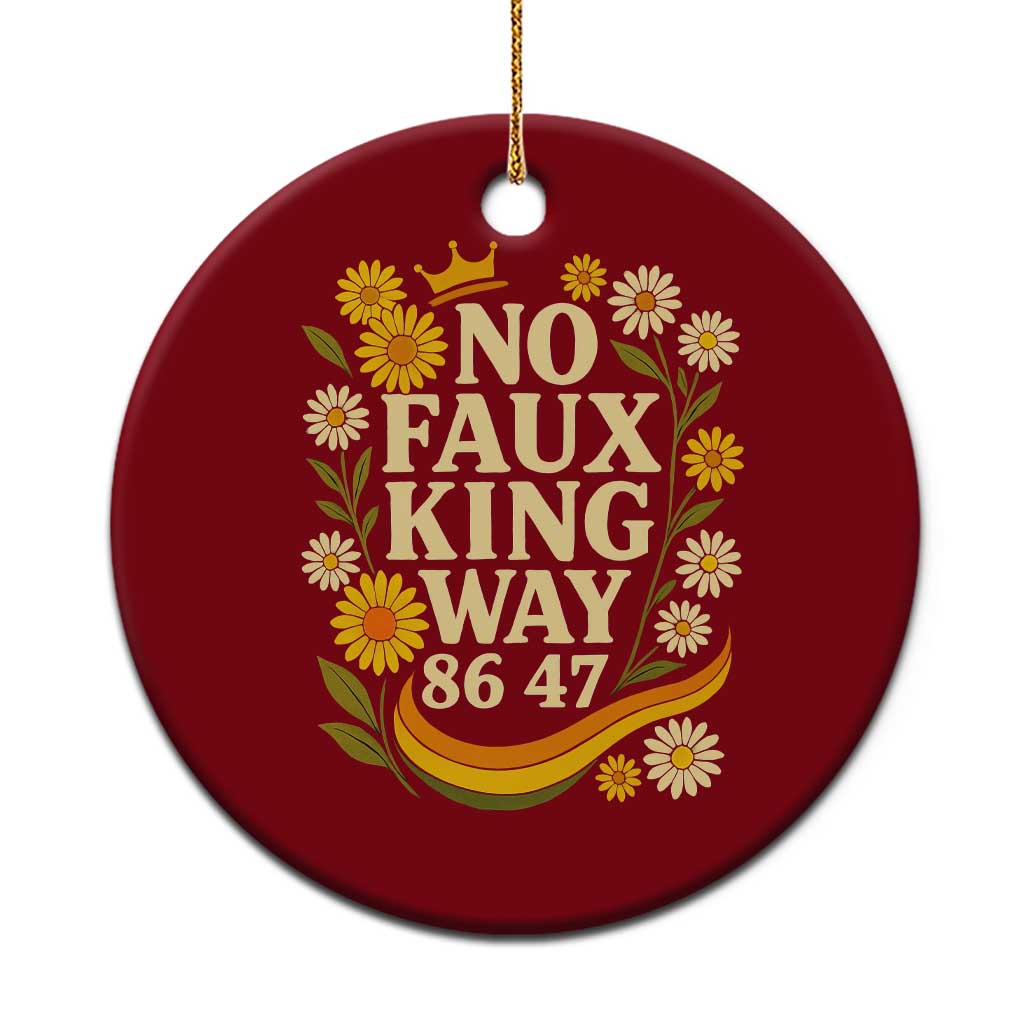 No Faux King Way 8647 Ceramic Ornament Subtle Resist 70s Retro Floral TS02 1pc Red Print Your Wear