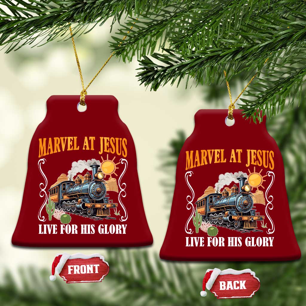 Summer VBS 2025 Ceramic Ornament Marvel at Jesus Live for His Glory Christian Bible Camp TS02 Print Your Wear