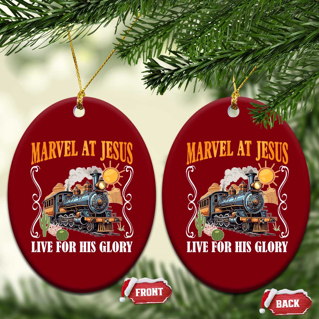 Summer VBS 2025 Ceramic Ornament Marvel at Jesus Live for His Glory Christian Bible Camp TS02 Print Your Wear