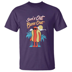 Summer Vibe T Shirt Sun's Out Buns Out Funny Hotdog BBQ Party TS02 Purple Print Your Wear