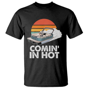 Summer Vibe T Shirt Comin' In Hot Poontoon Boat TS02 Black Print Your Wear