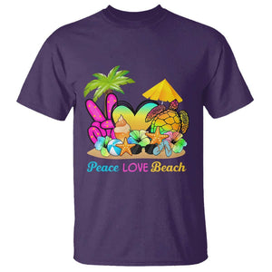 Tropical Summer Vibe T Shirt Peace Love Beach TS02 Purple Print Your Wear