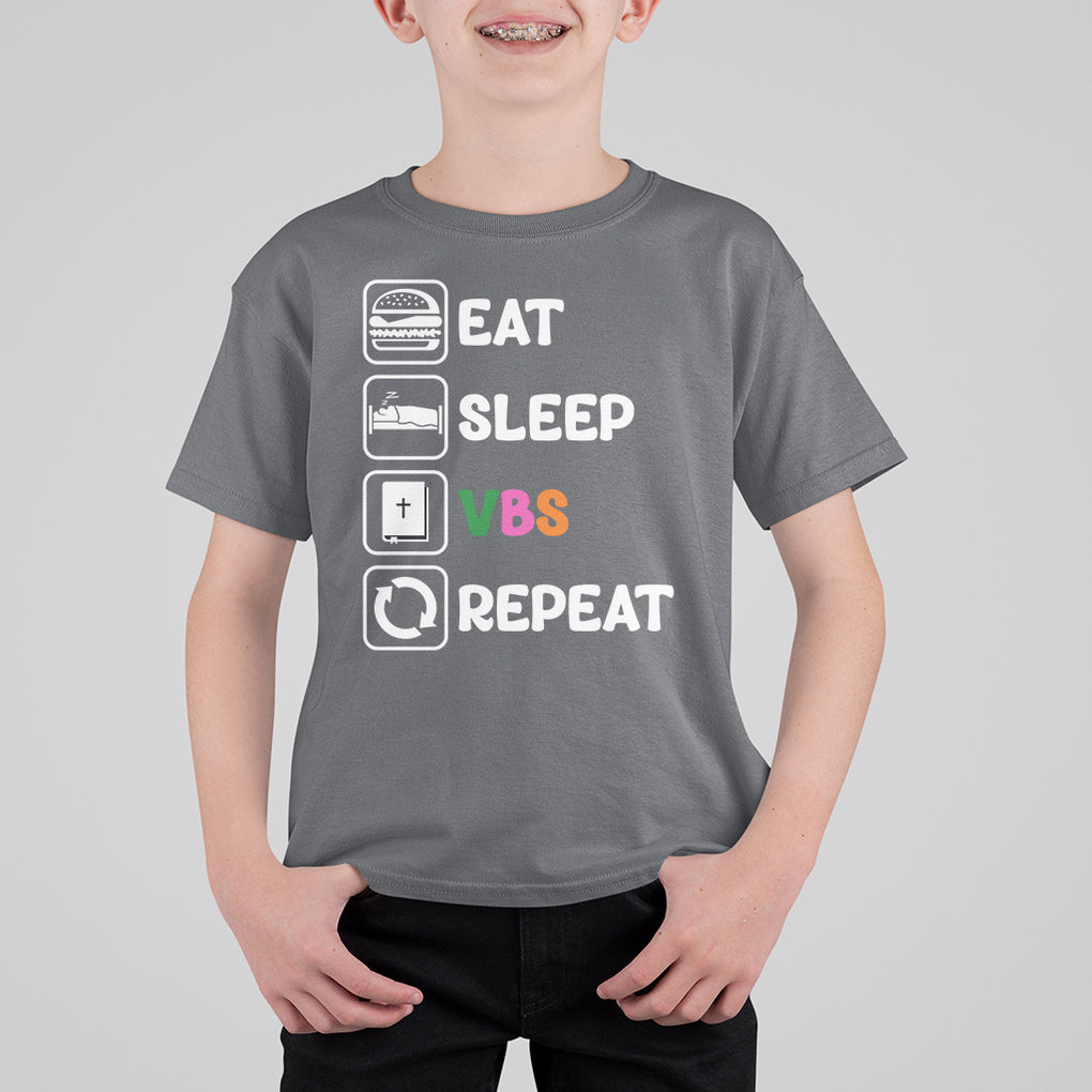 VBS Stellar T Shirt For Kid Eat Sleep VBS Repeat Vacation Bible School VBS Week Kids TS02 Printyourwear