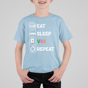 VBS Stellar T Shirt For Kid Eat Sleep VBS Repeat Vacation Bible School VBS Week Kids TS02 Printyourwear