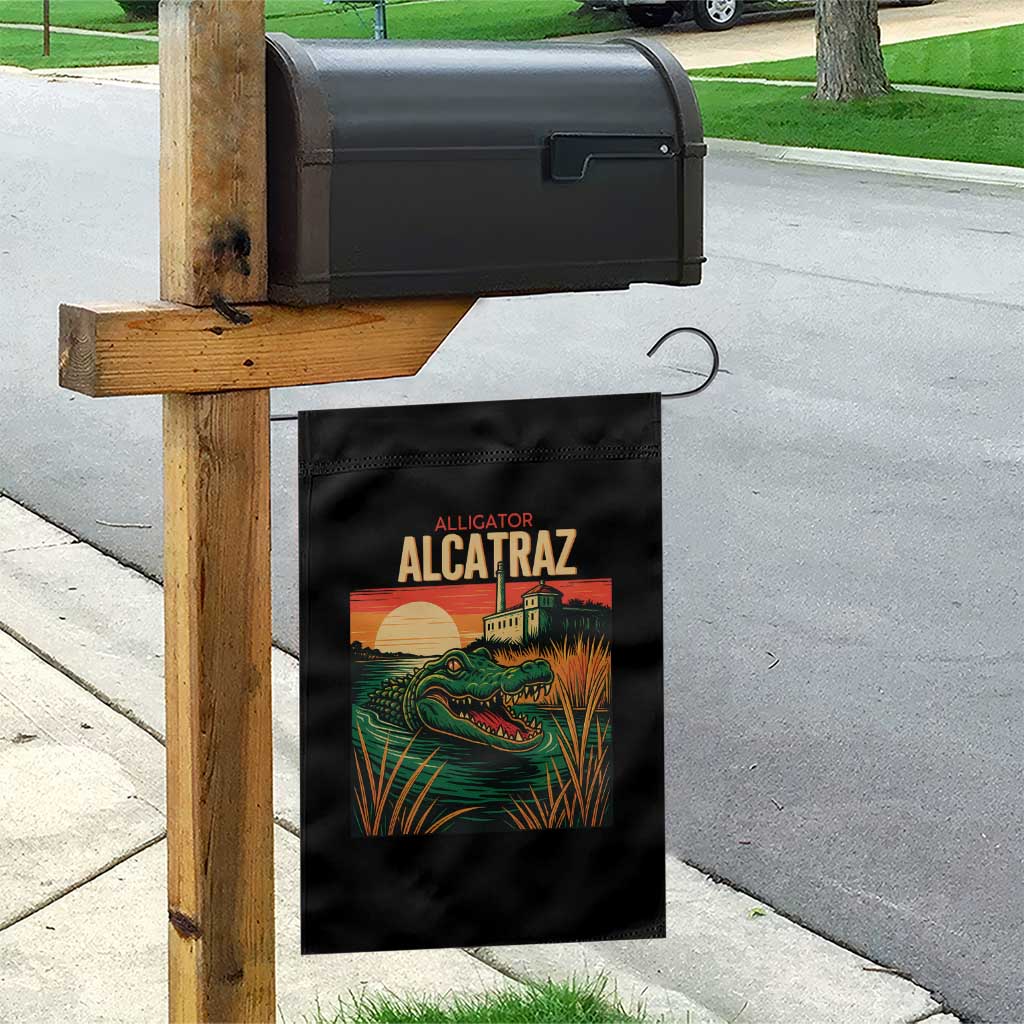 Alligator Alcatraz Garden Flag Retro Florida Swamp Political Prison TS02 Print Your Wear