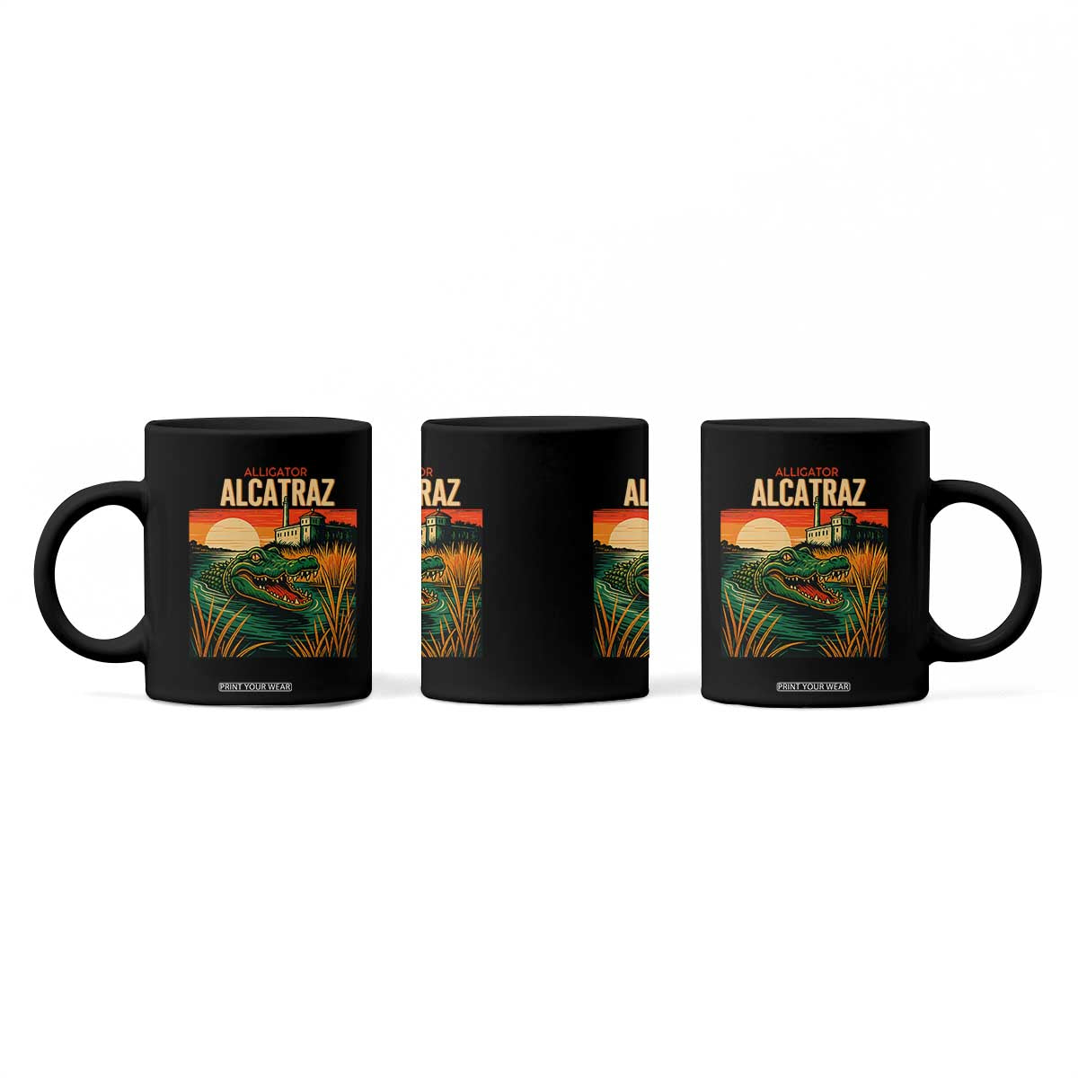 Alligator Alcatraz Coffee Mug Retro Florida Swamp Political Prison TS02 Print Your Wear