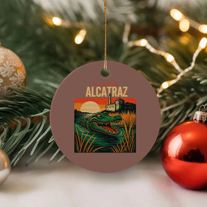 Alligator Alcatraz Ceramic Ornament Retro Florida Swamp Political Prison TS02 1pc Mocha Print Your Wear