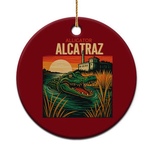 Alligator Alcatraz Ceramic Ornament Retro Florida Swamp Political Prison TS02 1pc Red Print Your Wear
