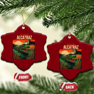 Alligator Alcatraz Ceramic Ornament Retro Florida Swamp Political Prison TS02 Print Your Wear