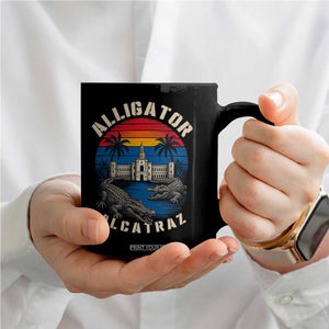 Alligator Alcatraz Political Coffee Mug Florida Prison State Retro Sunset TS02 Print Your Wear