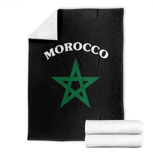 Morocco Pride Flag Star Throw Blanket Patriotic Moroccan Heritage Souvenir TS02 Black Print Your Wear
