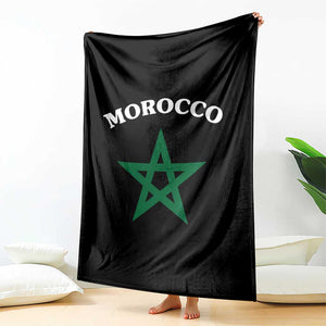 Morocco Pride Flag Star Throw Blanket Patriotic Moroccan Heritage Souvenir TS02 Print Your Wear