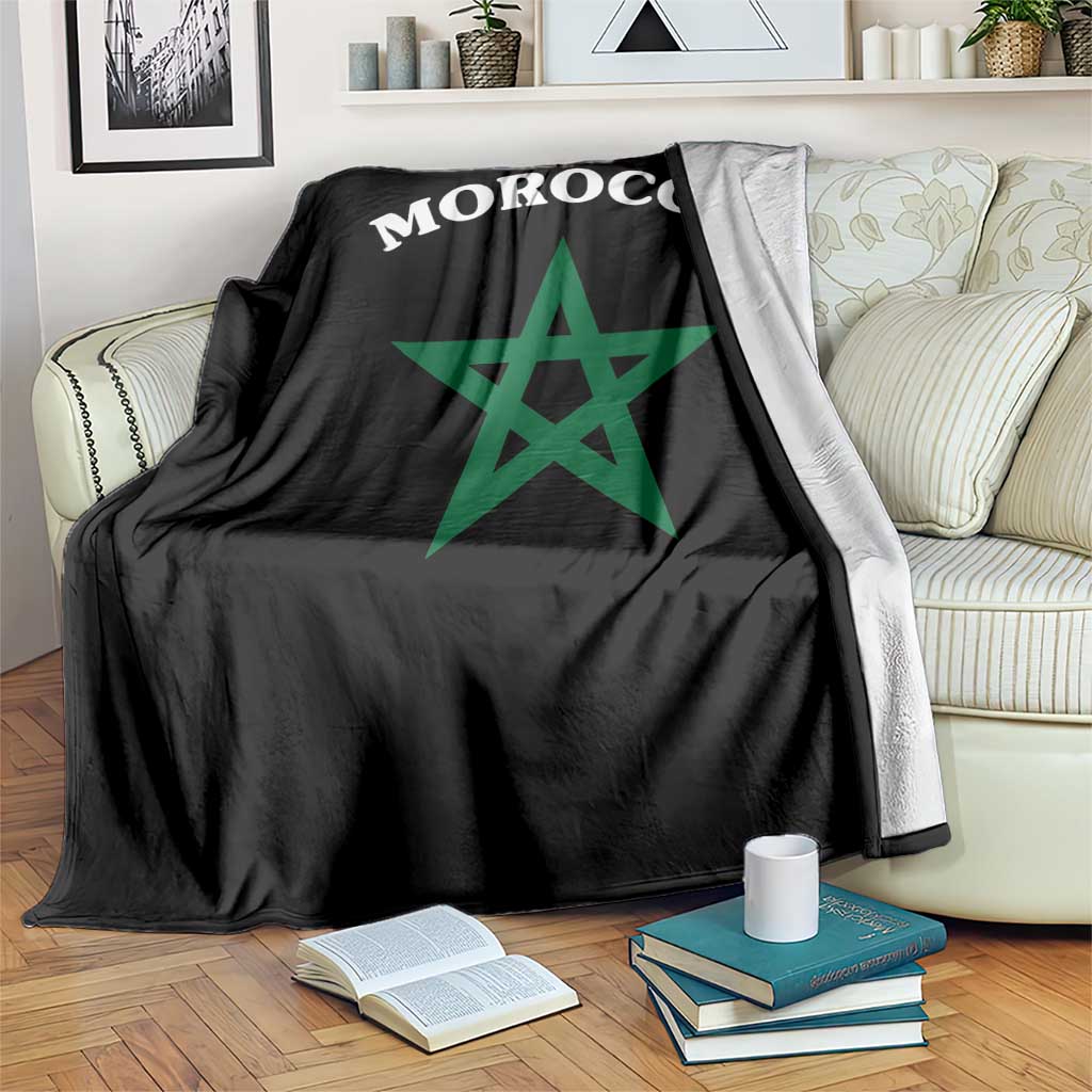 Morocco Pride Flag Star Throw Blanket Patriotic Moroccan Heritage Souvenir TS02 Print Your Wear