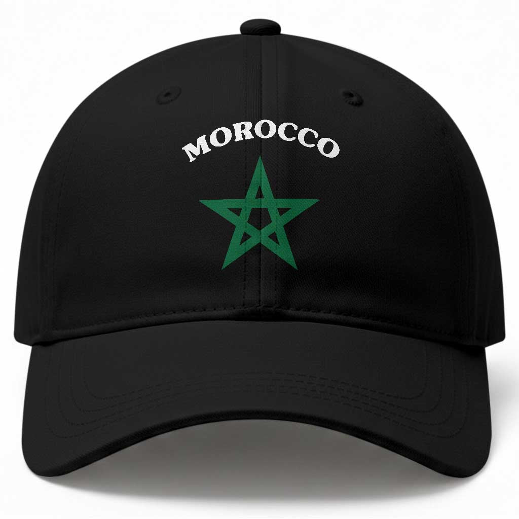 Morocco Pride Flag Star Baseball Cap Patriotic Moroccan Heritage Souvenir TS02 Print Your Wear