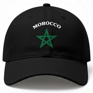 Morocco Pride Flag Star Baseball Cap Patriotic Moroccan Heritage Souvenir TS02 Print Your Wear