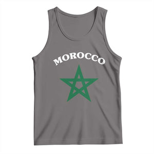 Morocco Pride Flag Star Tank Top Patriotic Moroccan Heritage Souvenir TS02 Deep Heather Print Your Wear