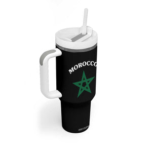 Morocco Pride Flag Star Tumbler With Handle Patriotic Moroccan Heritage Souvenir TS02 Print Your Wear