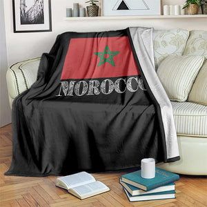 Vintage Morocco Flag Throw Blanket Patriotic Moroccan Pride TS02 Print Your Wear