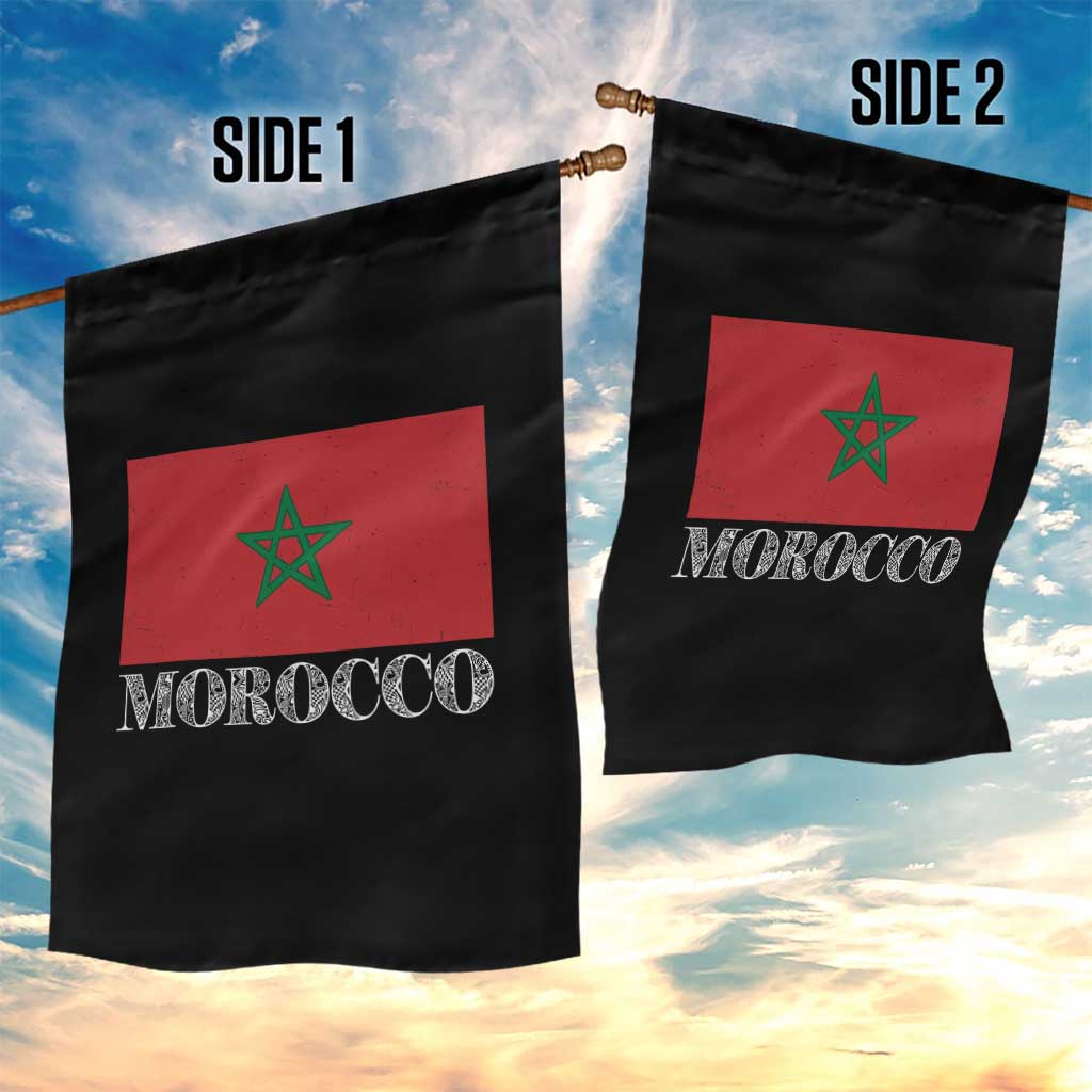 Vintage Morocco Flag Garden Flag Patriotic Moroccan Pride TS02 Print Your Wear