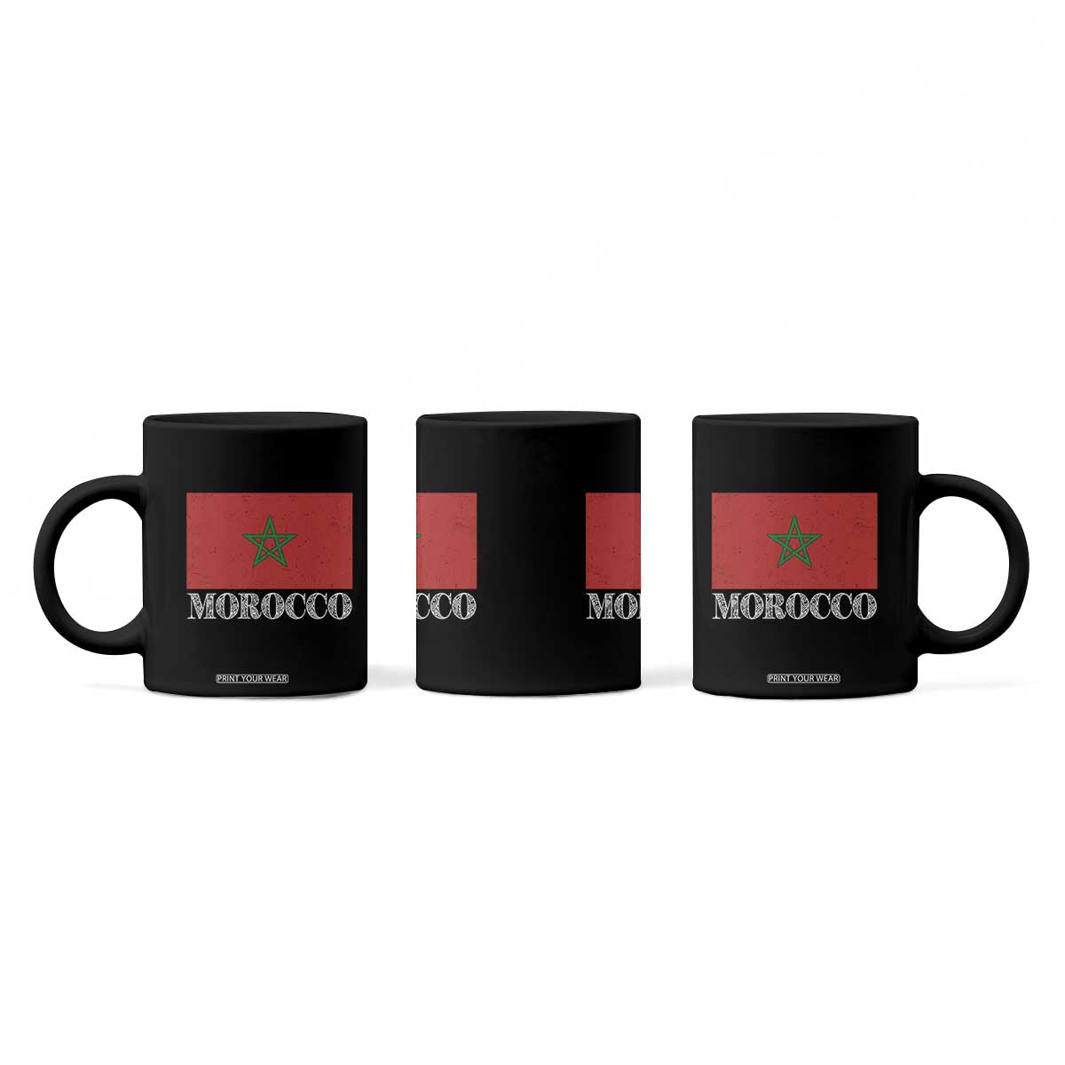 Vintage Morocco Flag Coffee Mug Patriotic Moroccan Pride TS02 Print Your Wear