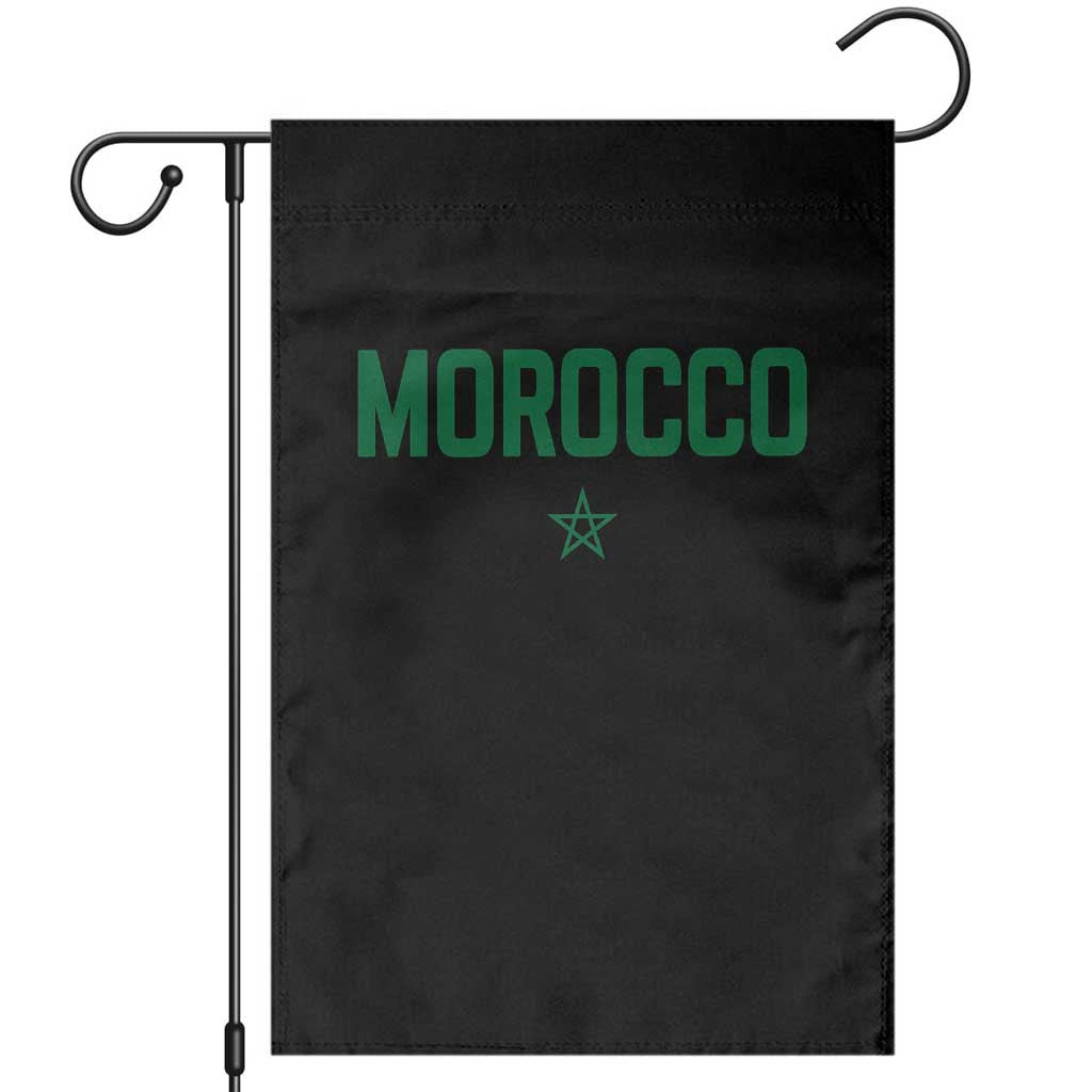 Morocco Star Flag Minimalist Moroccan Pride Garden Flag TS02 Black Print Your Wear