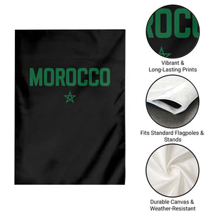 Morocco Star Flag Minimalist Moroccan Pride Garden Flag TS02 Print Your Wear