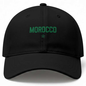 Morocco Star Flag Minimalist Moroccan Pride Baseball Cap TS02 Print Your Wear