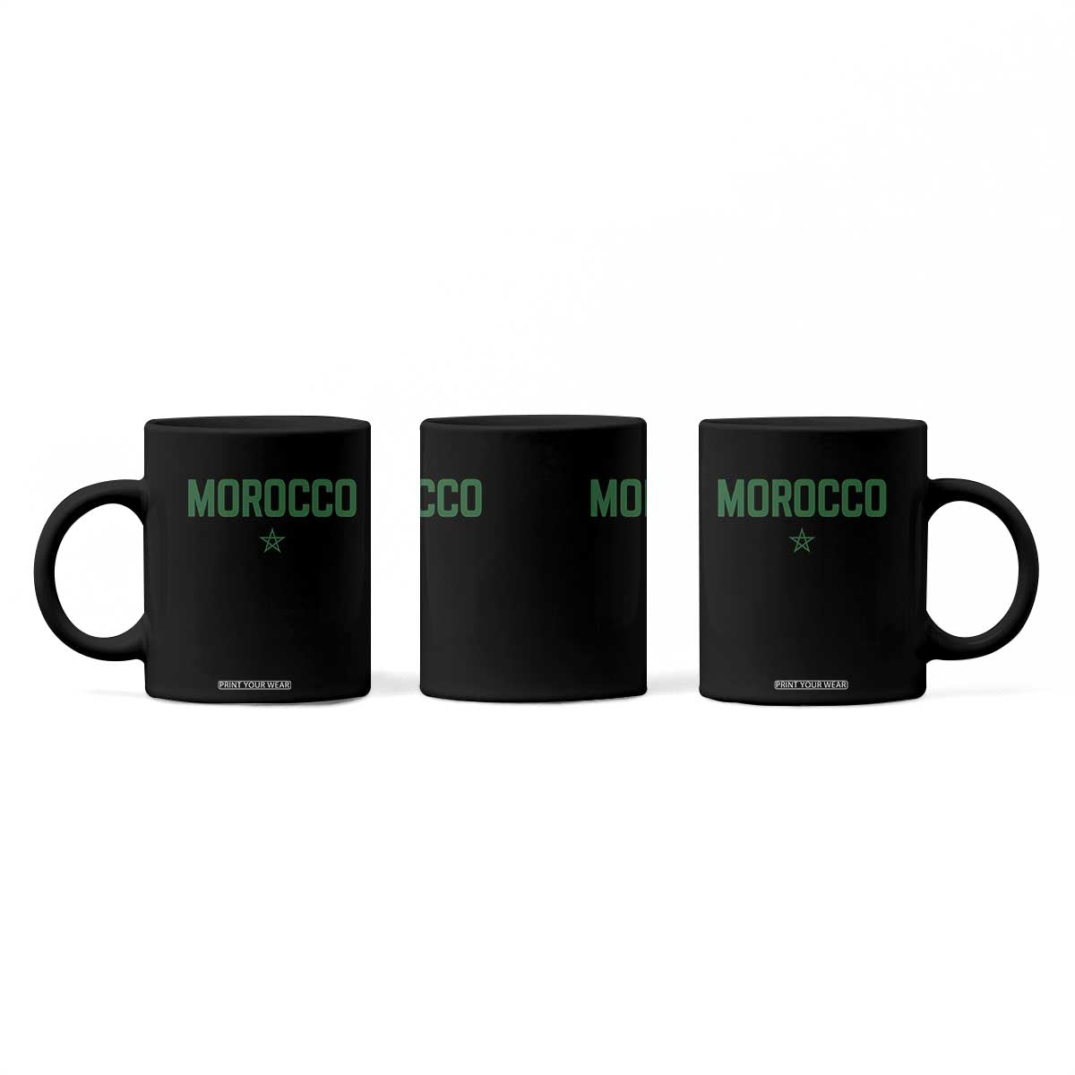 Morocco Star Flag Minimalist Moroccan Pride Coffee Mug TS02 Print Your Wear
