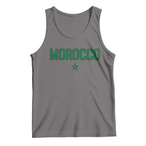 Morocco Star Flag Minimalist Moroccan Pride Tank Top TS02 Deep Heather Print Your Wear