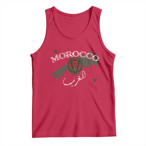 Morocco Lion Maghrib Moroccan Spirit Heritage Tank Top TS02 Red Print Your Wear