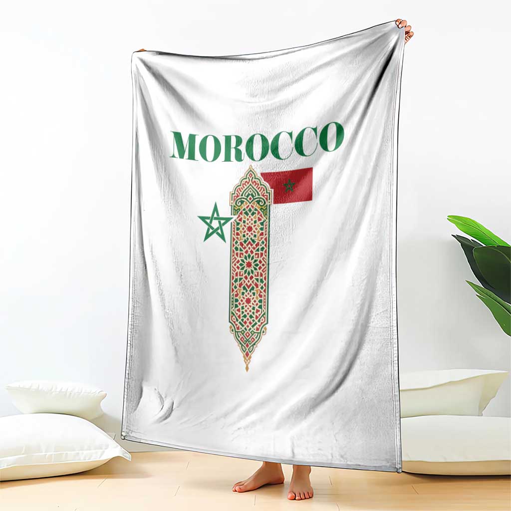 Traditional Moroccan Mosaic Archway Graphic Throw Blanket Morocco Architecture Tile Pattern TS02 Print Your Wear