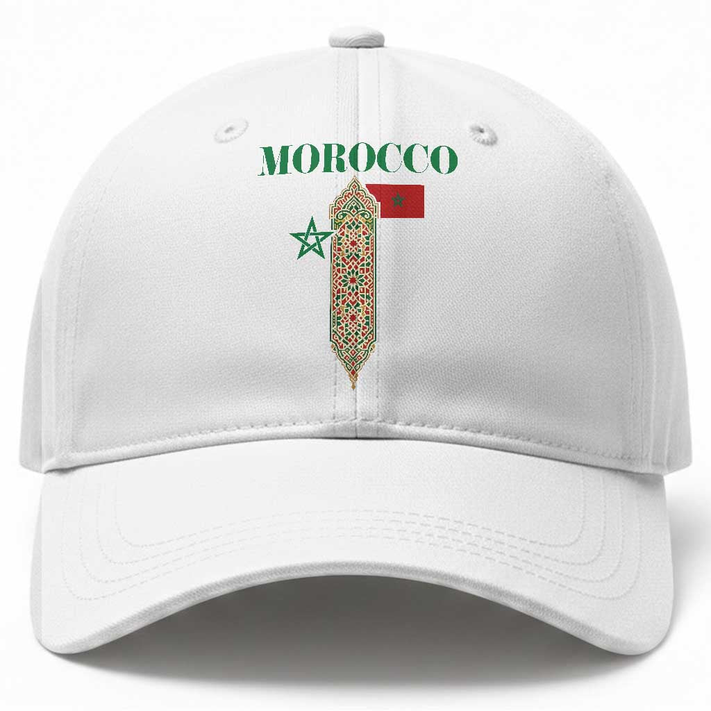 Traditional Moroccan Mosaic Archway Graphic Baseball Cap Morocco Architecture Tile Pattern TS02 Print Your Wear