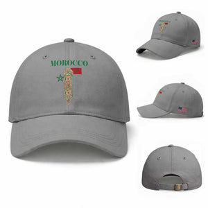 Traditional Moroccan Mosaic Archway Graphic Baseball Cap Morocco Architecture Tile Pattern TS02 Baseball Cap Universal Fit Sport Gray Print Your Wear