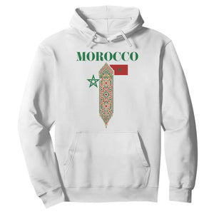 Traditional Moroccan Mosaic Archway Graphic Hoodie Morocco Architecture Tile Pattern TS02 White Print Your Wear