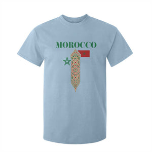 Traditional Moroccan Mosaic Archway Graphic T Shirt For Kid Morocco Architecture Tile Pattern TS02 Light Blue Print Your Wear