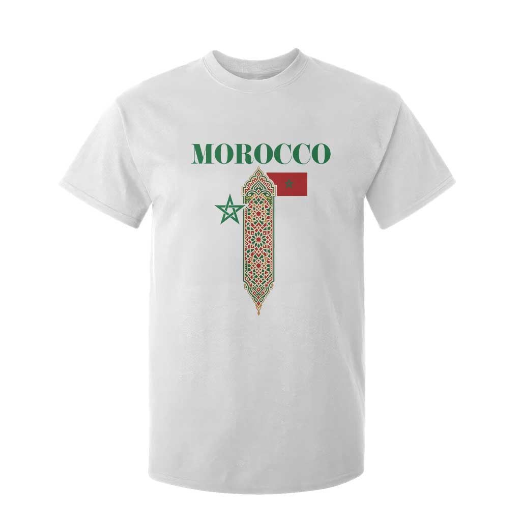 Traditional Moroccan Mosaic Archway Graphic T Shirt For Kid Morocco Architecture Tile Pattern TS02 White Print Your Wear