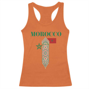Traditional Moroccan Mosaic Archway Graphic Racerback Tank Top Morocco Architecture Tile Pattern TS02 Orange Print Your Wear